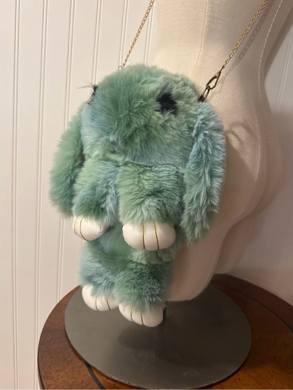 Convertible Faux fur Bunny Rabbit Crossbody Mini Backpack